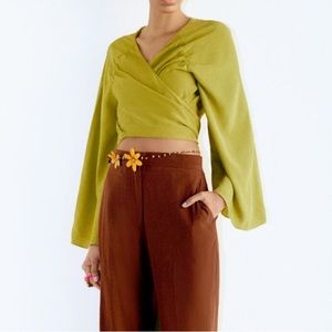 Zara wrap around blouse